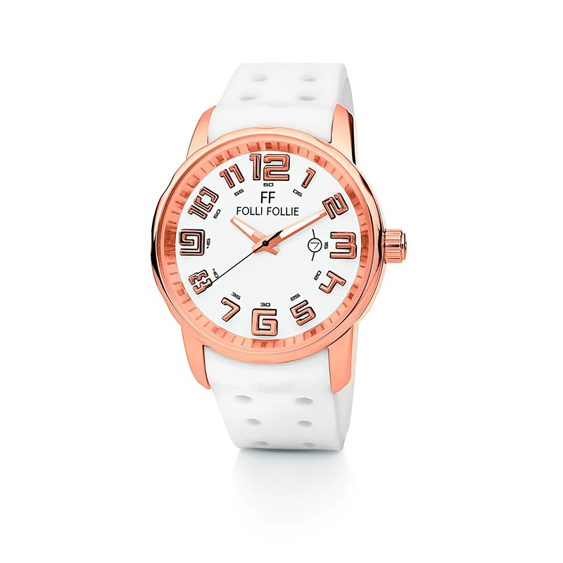 Folli Follie Watch Analogue Display and Rubber Strap WF1R042ZDW - Image 1