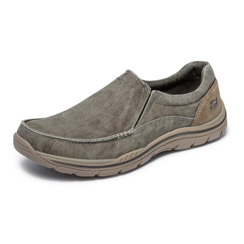 Skechers Men's Expected Avillo Moccasin, Khaki, 5.5 UK