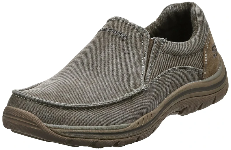 Skechers Men's Expected-Avillo Moccasin, Khaki, 7 UK