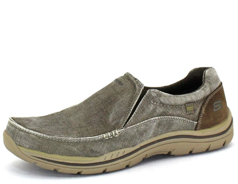 Skechers Men's Expected-Avillo Moccasin, Khaki, 8 UK