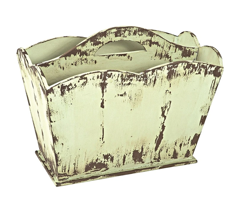 HAKU Möbel Magazine Rack Vintage, Solid Wood, Mdf - Size: W 45 cm X H 35 cm X D 25 cm, Style: Industrial