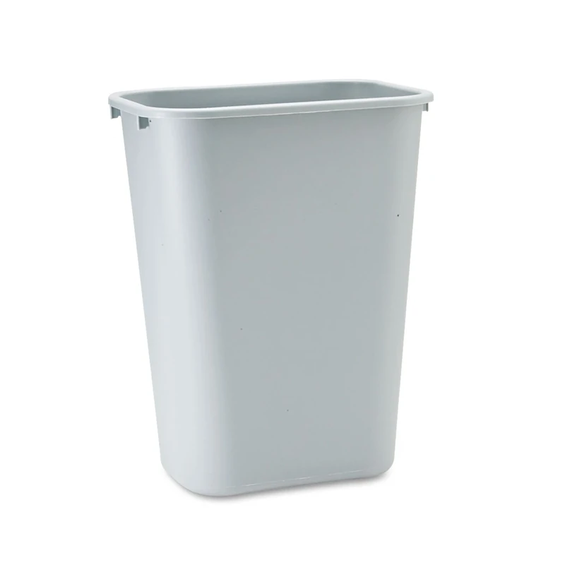 Rubbermaid FG295700GRAY Rectangular Wastebasket, 39 L, Grey (Pack of 12)