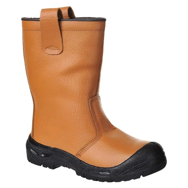 Portwest FW29TAR42 Steelite Rigger Boot, Scuff Cap S3 CI, Regular, Size: 42, Tan