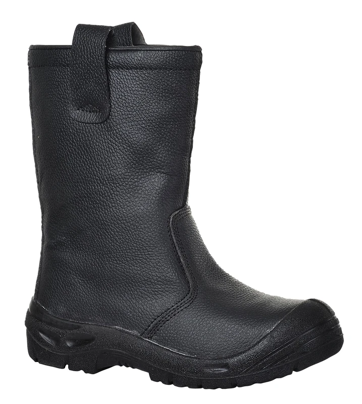 Portwest FW29 Steel Leather Rigger Boot Scuff Cap Slip Oil Water Resistant