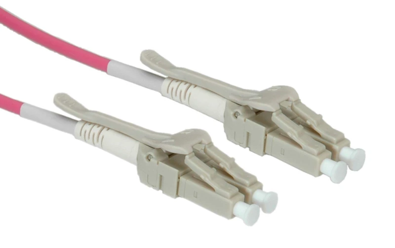 ROLINE LC / LC LWL Network cable | Fiber optic cables OM4 Duplex Patch Cable Low Loss | Violet 15 m - Image 1