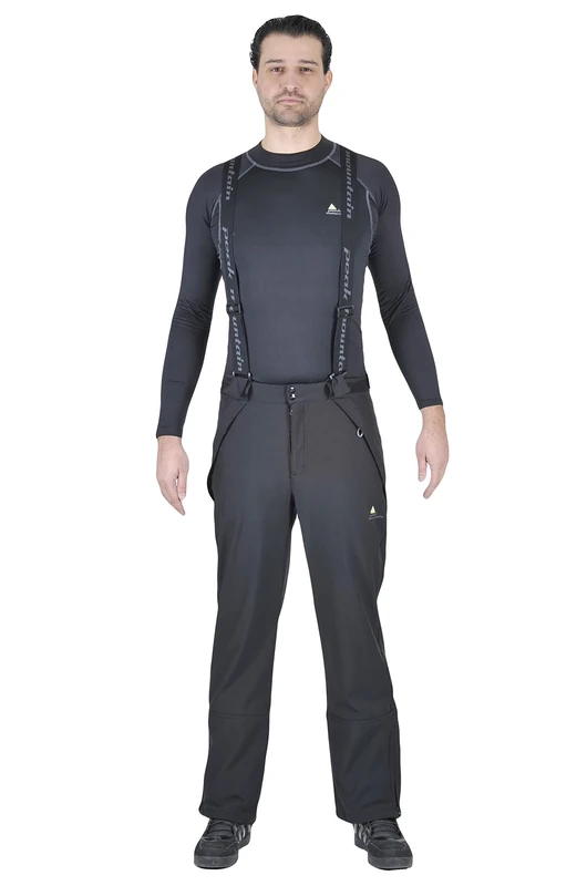 Peak Mountain Cashell/ks/1 Men's Fleece Trousers with Shoulder Strap 1000/1000 Yellow yellow Size:FR : XL (Taille Fabricant : XL) - Image 1