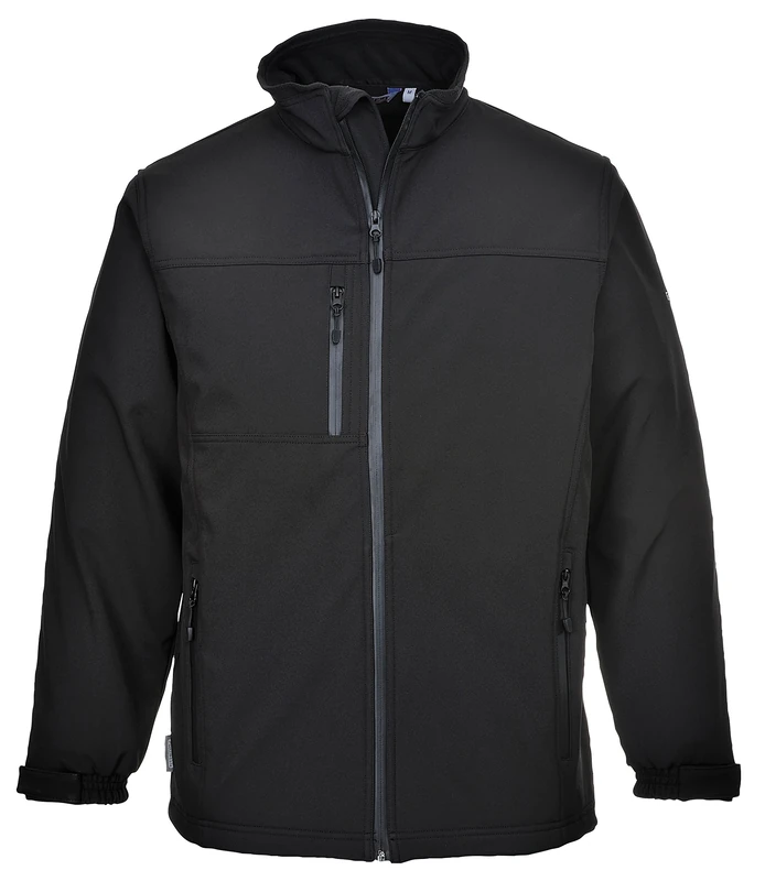 Portwest TK50 Water Resistant Windproof Softshell Jacket (3L) Black, 3X-Large