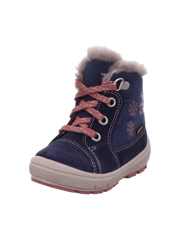 Superfit Legero Baby Girls’ Groovy Snow Boot, Blue/Rosa 8000, 3 UK