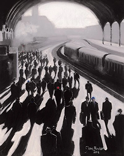Jon Barker Victoria Station London 1934 Canvas Print, Multi-Colour,40 x 50 cm - Image 1