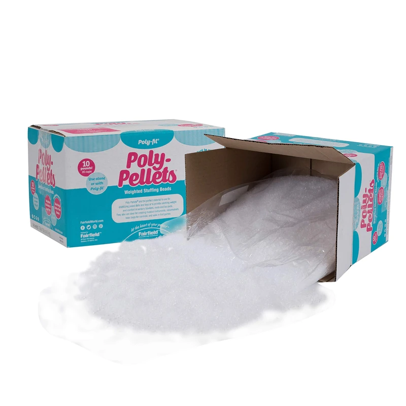Fairfield PP10 Fil Poly Pellets Weighted Stuffing Beads Bulk Box, 10 pounds - Image 1