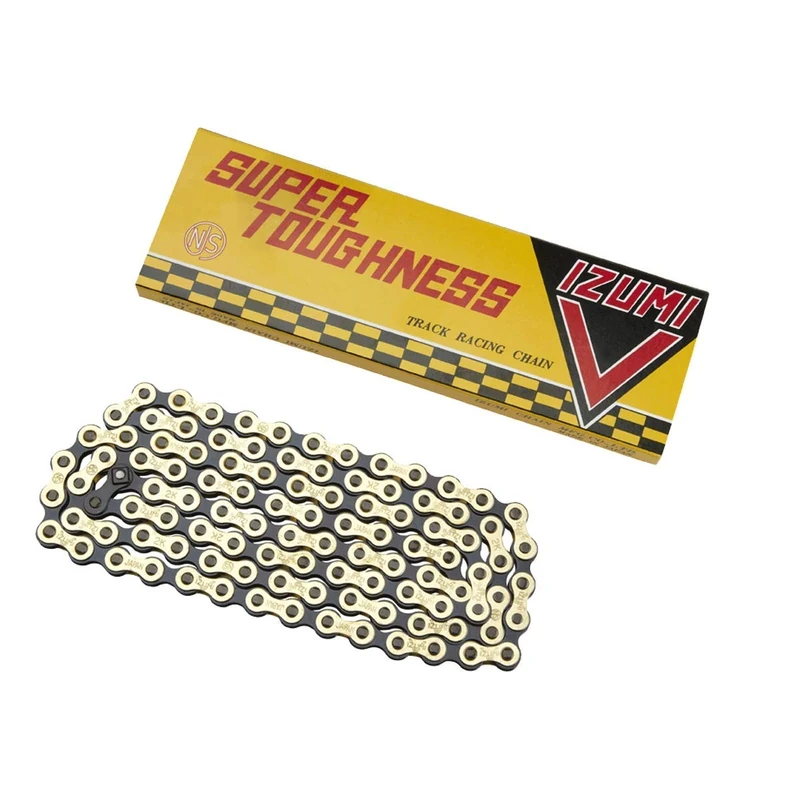 Izumi V-Chain Super Tough 1/8 x 1/2 (106 Links), Gold/Black