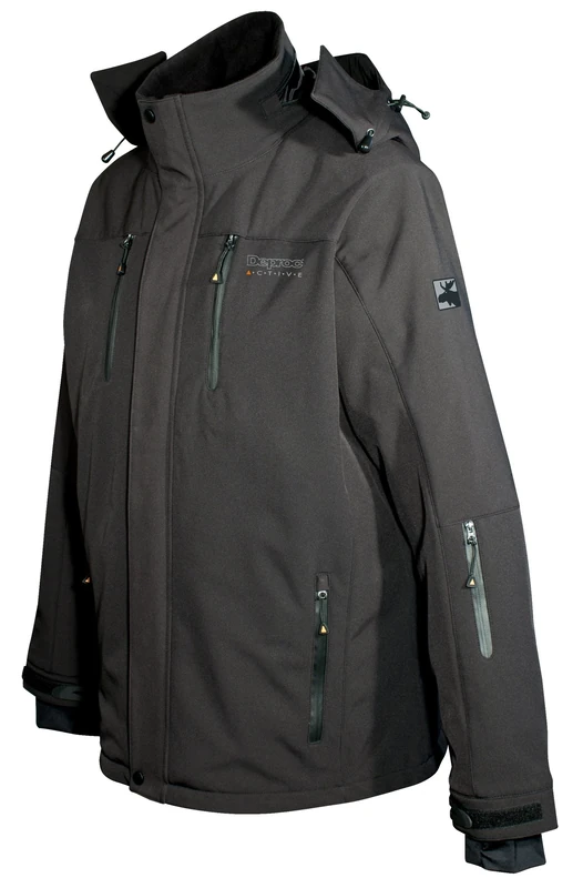 Deproc Men Softshell with Snow Guard Jacket - Black Print, X-Small - Image 1