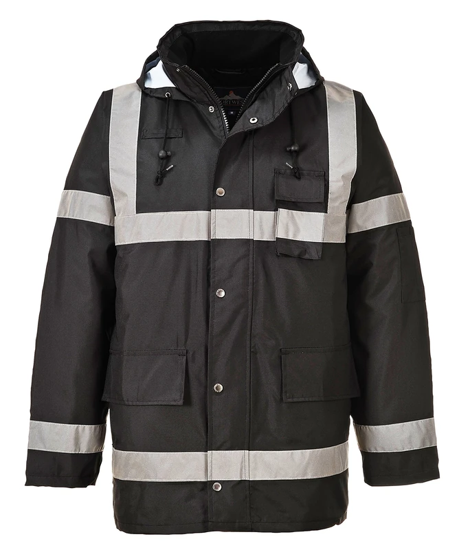 Portwest S433 Iona Lite Traffic Jacket Long Sleeve Thermal Hooded