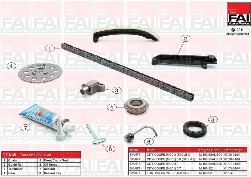 TCK58 FAI TIMING CHAIN KIT OE QUALITY