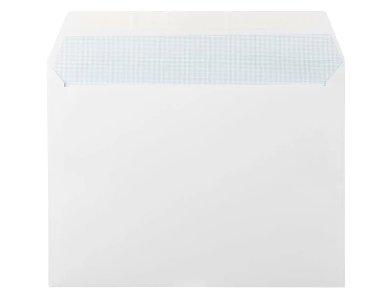 On liderpapel N.16 White Folio Special 260 x 360 mm Gummed Box of 250 Units Peak Flap