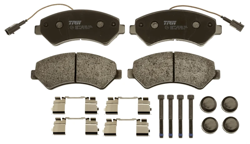 TRW GDB1982 Brake Pad Set of 4 Compatible for Peugeot Boxer Van 2006 - Front Axle and Other Vehicles