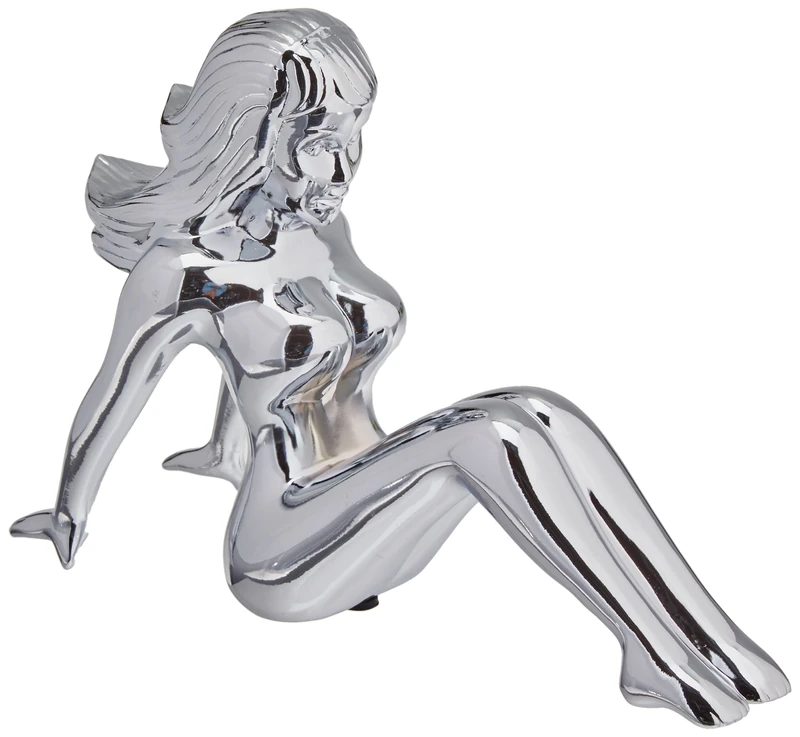 Grand General 48410 Chrome Sitting Lady Hood Ornament - Image 1