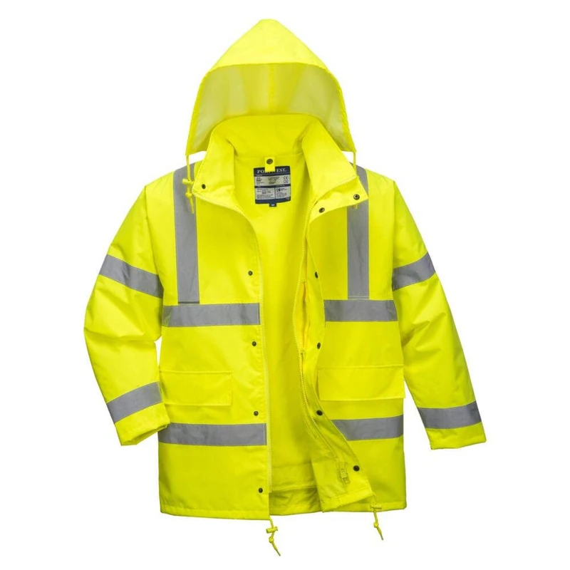 Portwest Hi-Vis 4-in-1 Traffic Jacket, Size: XXXL, Colour: Yellow, S468YERXXXL