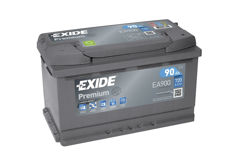 Exide Premium Carbon Boost EA900 90Ah 12V 720A Car Battery