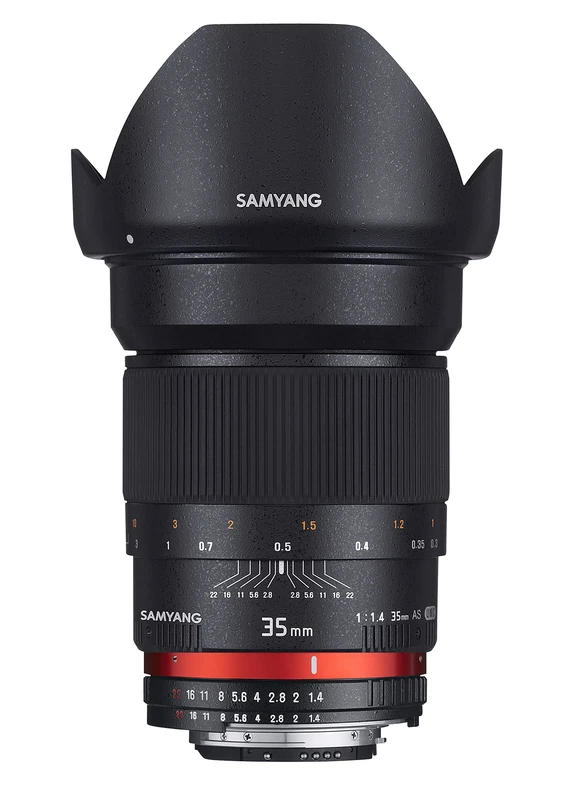 Samyang 35 mm F1.4 Manual Focus Lens for Canon AE, Black