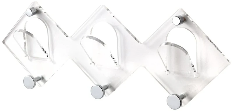 Wink Design Tomasucci 1912 Sirio Wall-Mounted Coat Hooks, Transparent - Image 1
