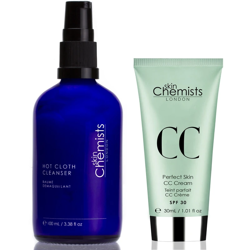 skinChemists Perfect Skin CC Light Cream with SPF 30 and Hot Cloth Cleanser, 40 Gram