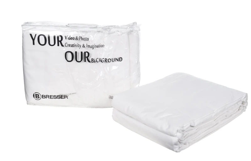 Bresser F001311 Cotton Photo Studio Backdrop White 4 x 6 m