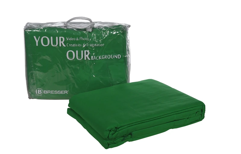 Bresser F000408 Cotton Photo Studio Backdrop Chromakey Green 3 x 4 m