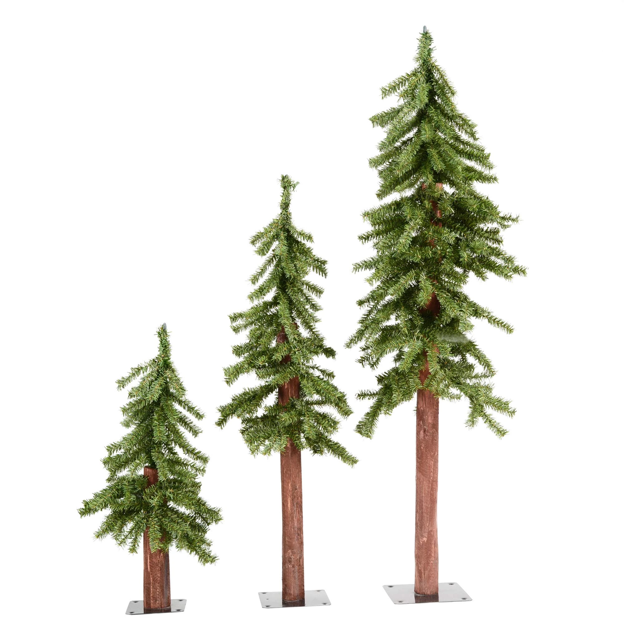 Vickerman Christmas Trees, Polyvinyl Chloride, Unlit, 2' 3' 4'