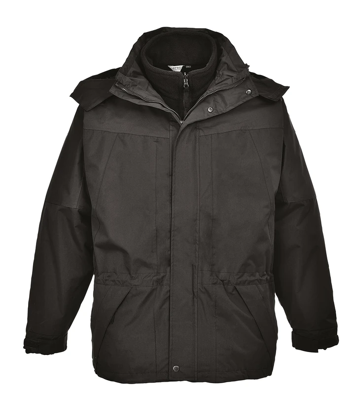 Portwest Aviemore 3-in-1 Men's Jacket, Size: S, Colour: Black, S570BKRS - Image 1