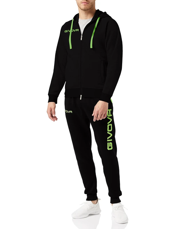 Givova, suit king, black/green fluo, L