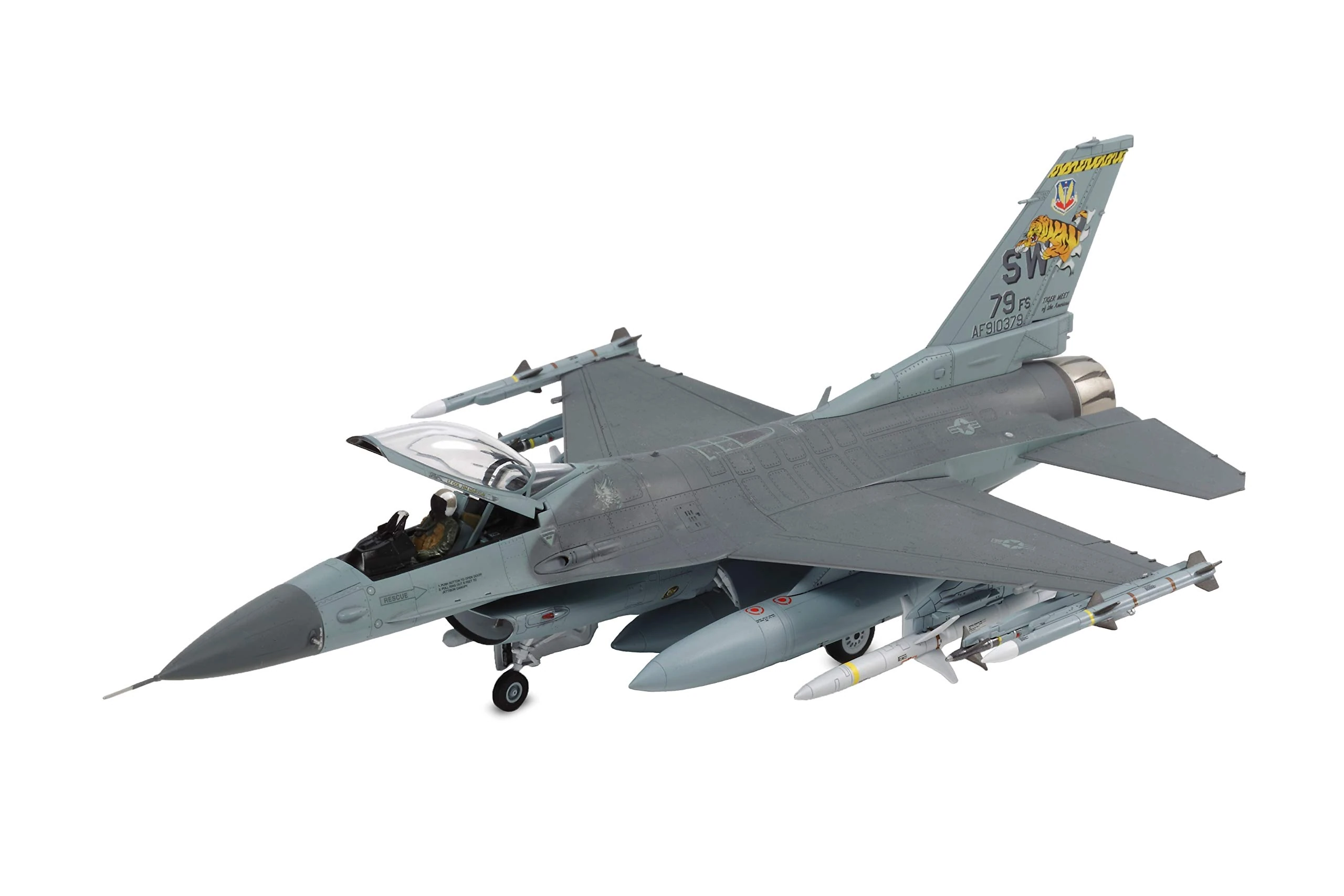 TAMIYA 300060788-1:72 F-16CJ Fighting Falcon with Spare Parts, Grey