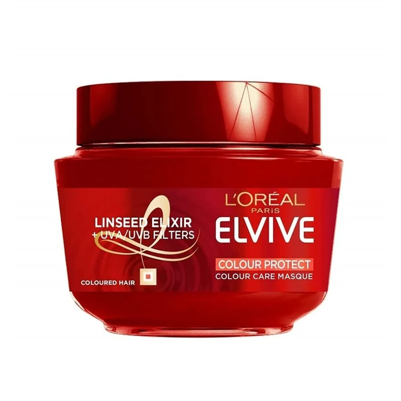 L'Oréal Paris Elvive Colour Protect Hair Mask, With 13% Protecting Complex, For Coloured or Highlighted Hair, Provides Vibrant Colour and Protection, 300ml