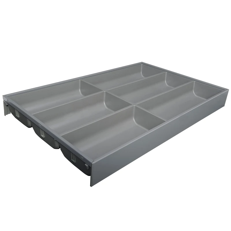 Blum AMBIA-LINE cutlery tray with Soft-Touch | premium drawer organiser for modern kitchen drawer & cabinet | protects, sorts & organises cutlery & utensils | Dimensions: 47×30×5 cm | Orion Grey - Image 1