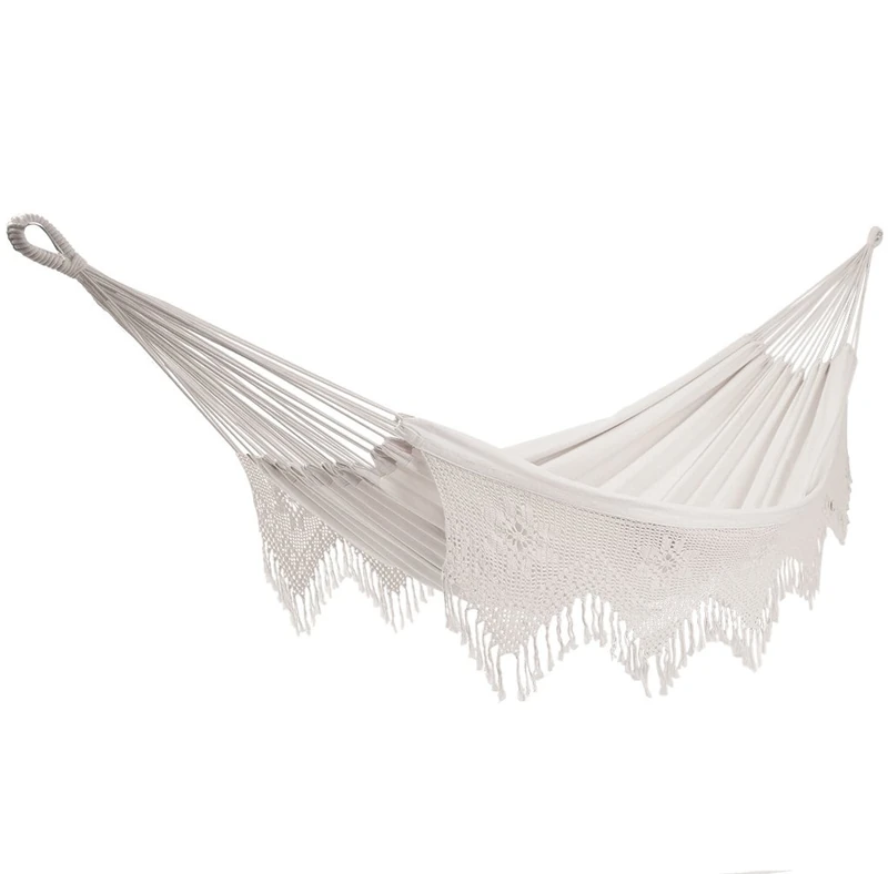 Vivere Cotton Double Brazilian Hammock, Deluxe Natural