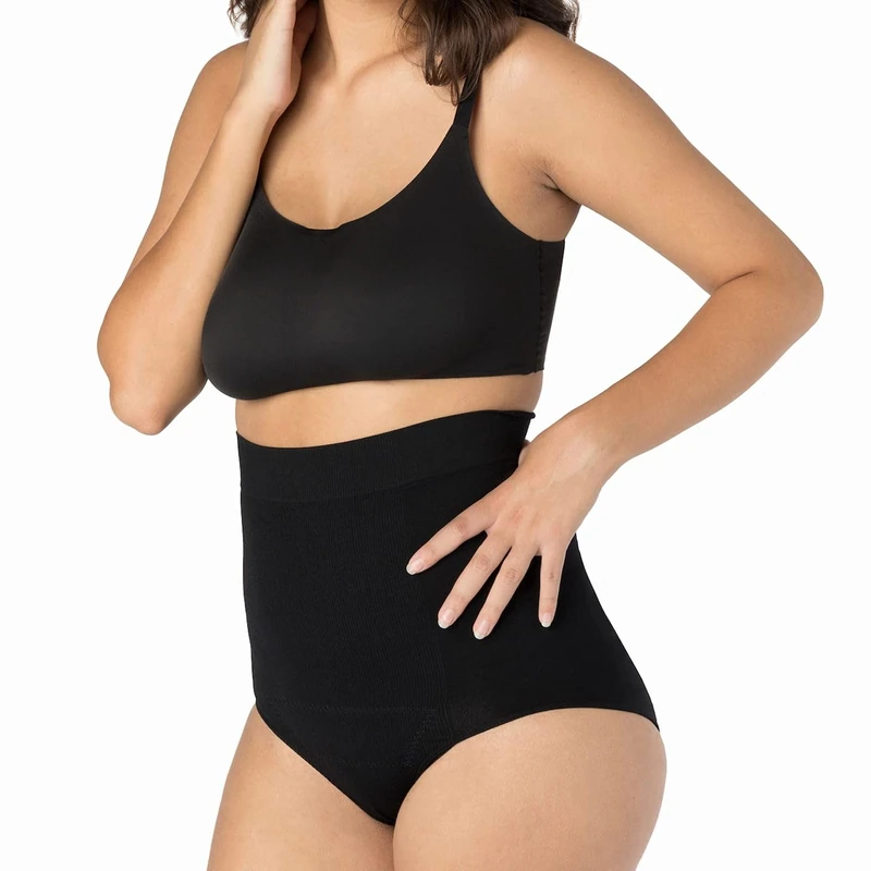 UpSpring Baby C-Panty High Waist C-Section Recovery & Slimming Underwear with C-Section Scar Healing 1X/2X Black - Image 1