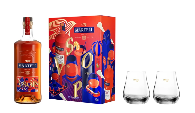 Martell VSOP Cognac Glasses Gift Set, 70 cl