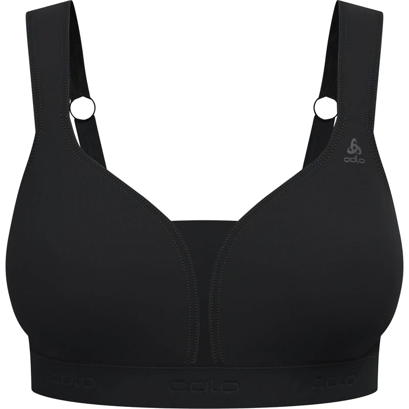 ODLO Women's Padded HIGH A-Cup Sports Bra, Black, 80