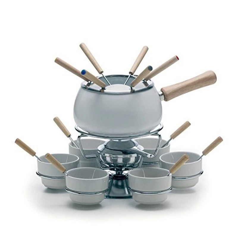 Excèlsa 22 Pcs. White Enamel Fondue Set