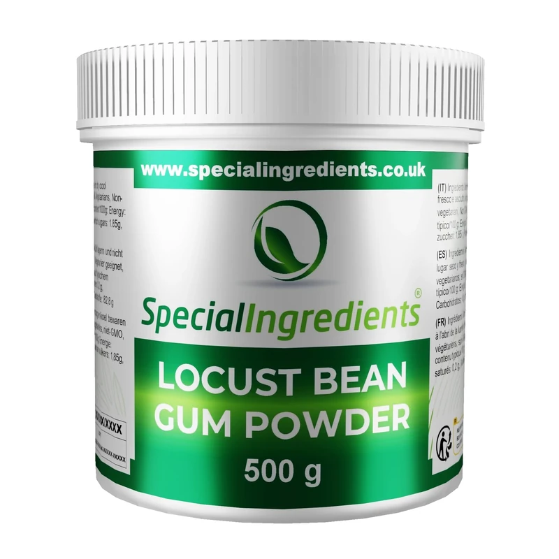 Locust Bean Gum Powder 500g Premium Quality - Suitable for Vegans, Non-GMO, Gluten Free – Recyclable Container