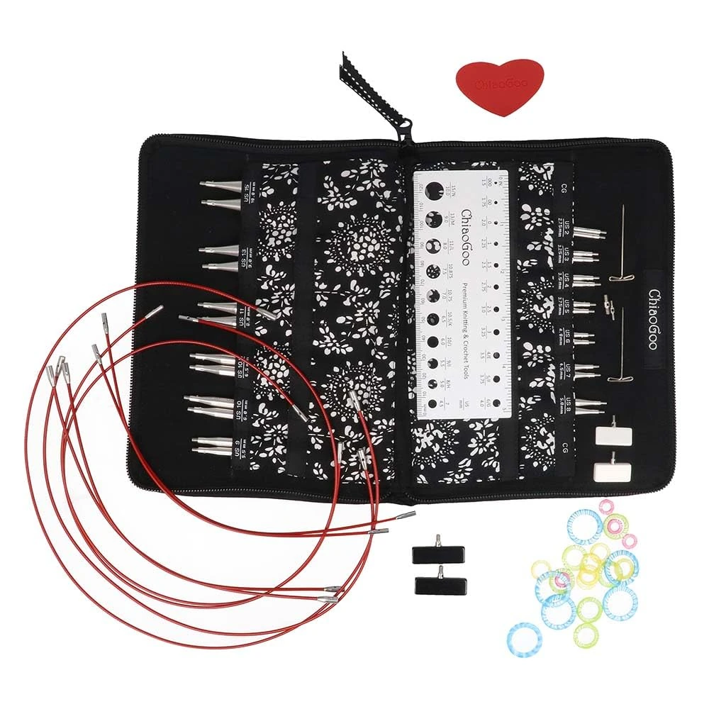 ChiaoGoo Twist Lace Inter. Needle Set 10cm 2.75-10.00mm -1pc