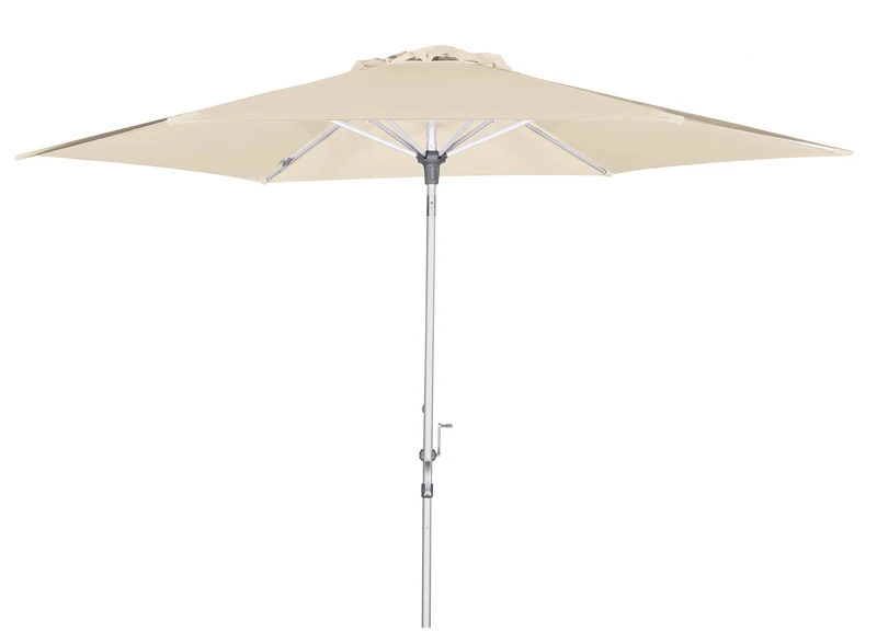 GoodSun 431436820AM 305 cm 6 Ribs Round Parasol with Crank - Off-White