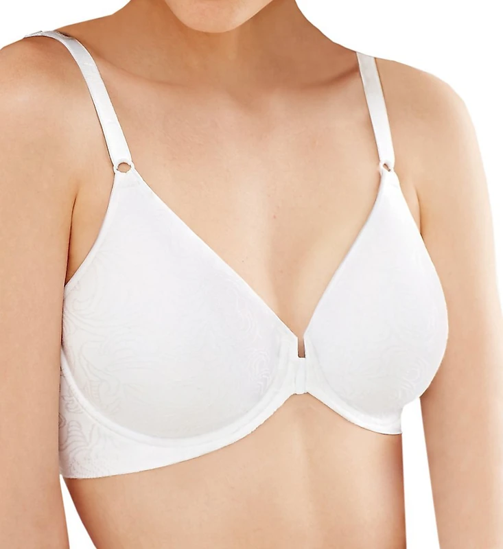 Bali Women's Comfort Revolution Shaping Underwire Front Closure Bra, White/Opulent Garden, 42C - Image 1