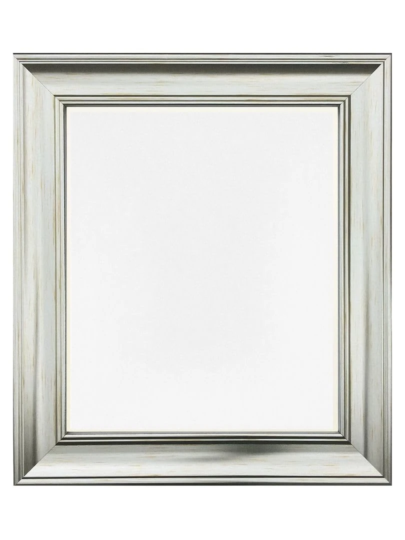 FRAMES BY POST Scandi Vintage Silver Picture Photo Frame 40 x 50 cm (Plastic Glass)