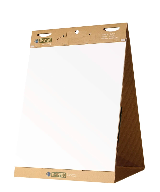 Bi-Office Earth - Recycled Self Stick Tabletop Flipchart Pad, 20 Sheets - 80 gr/m² paper, 50 x 58,5 cm [Pack of 6]