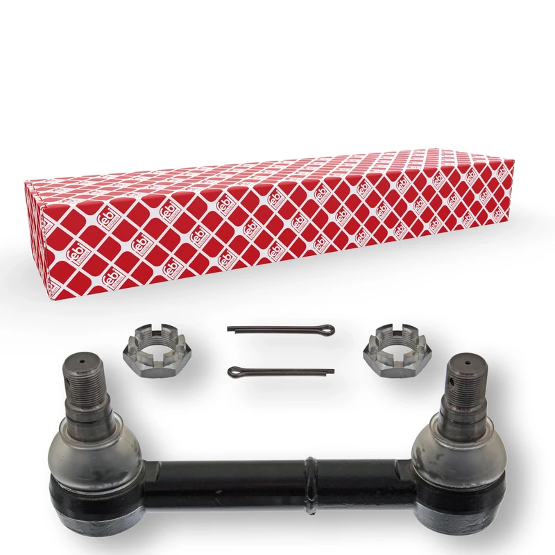 febi bilstein 40877 Stabiliser Link with castle nuts and cotter pins, pack of one