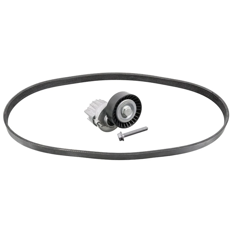 febi bilstein 40308 Auxiliary Belt Kit with belt tensioner and screw, pack of one