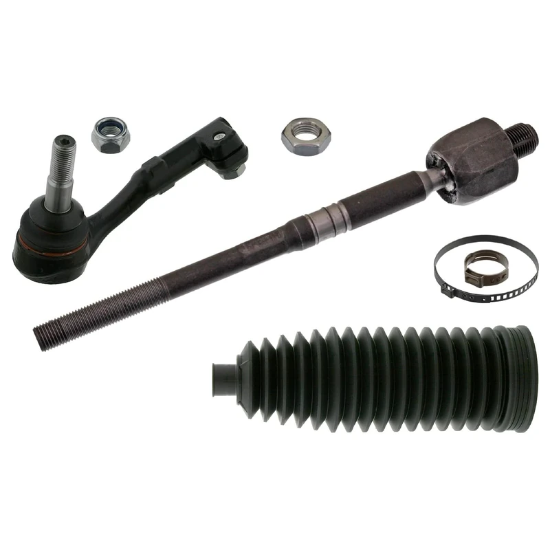 febi bilstein 40515 Tie Rod with end fitting, boot, and additional parts, pack of one