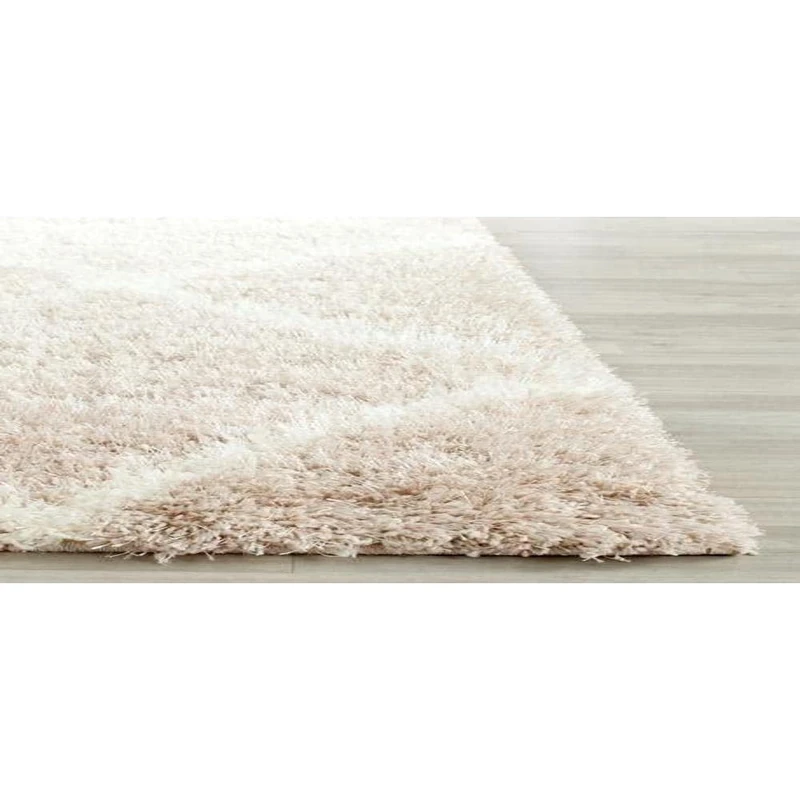 Safavieh Shaggy Indoor Woven Rectangle Area Rug, Montreal Shag Collection, SGM831, in Beige / Ivory, 91 X 152 cm for Living Room, Bedroom or Any Indoor Space