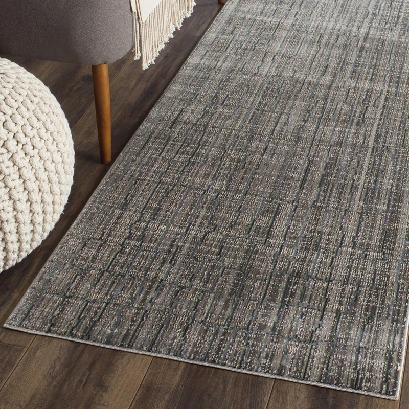 Safavieh Craft Art-Inspired Indoor Woven Runner Area Rug, Valencia Collection, VAL202, in Grey / Multi, 69 X 244 cm for Living Room, Bedroom or Any Indoor Space